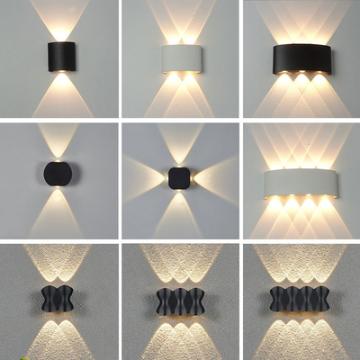 4w 6w Wall Lamp Ac85-265v sand black / sand white 3000k/6000k Aluminum + Acrylic