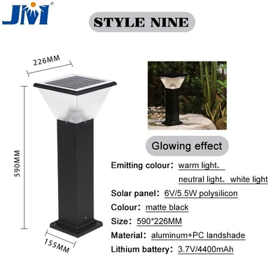 Outdoor Solar Lawn Lights Decorative Yard 6V 5.5W Polysilicon  226x590mm